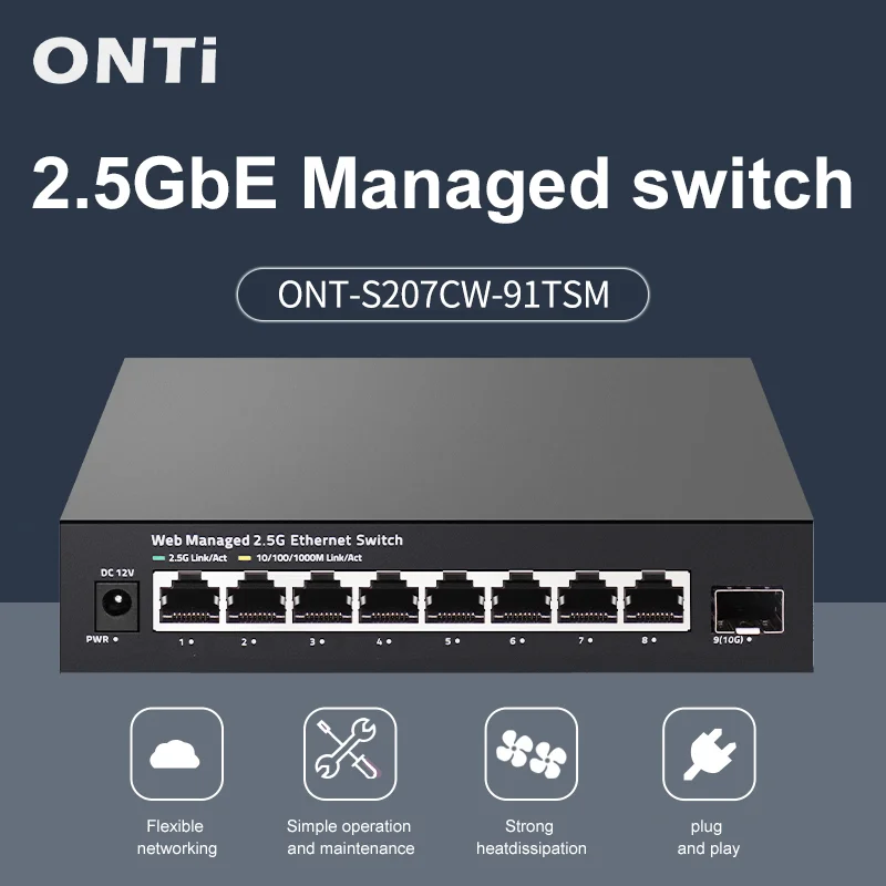 Sfp+ 10G Managed Switch 8 Port - ONTi 2.5GbE 관리형 스위치, 8포트, 2.5GBASE-T