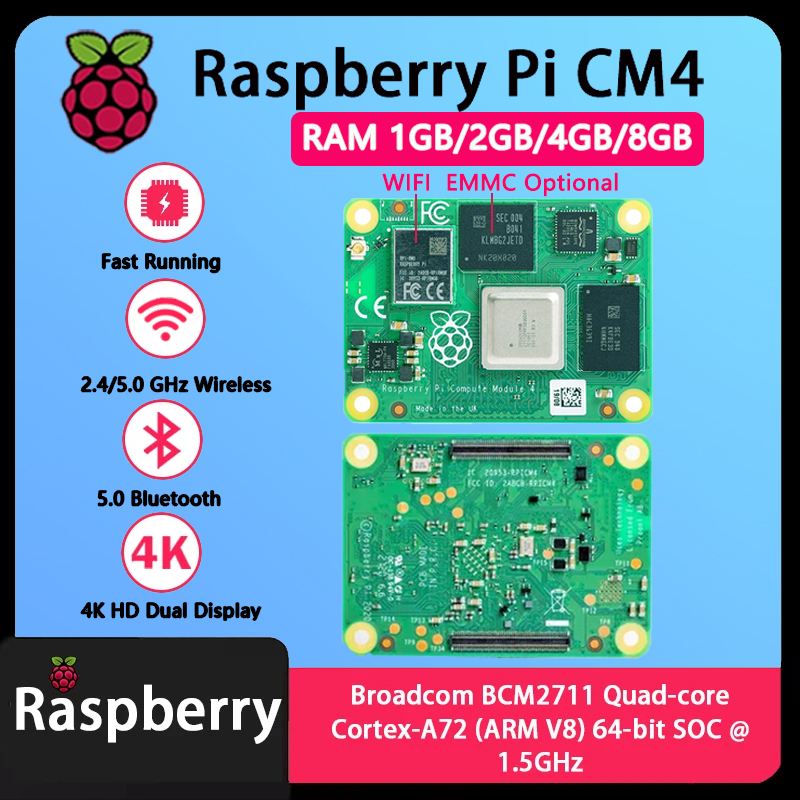 Raspberry Pi Cm4 8Gb Ram 32Gb Emmc Wifi - 라즈베리 파이 CM4 1GB/2GB/4GB/8GB RAM BCM2711