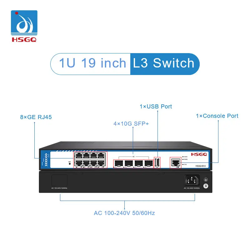 Sfp+ 10G Managed Switch 8 Port - 2026/HSGQ-5512 12포트 8*GE + 4*10G SFP+