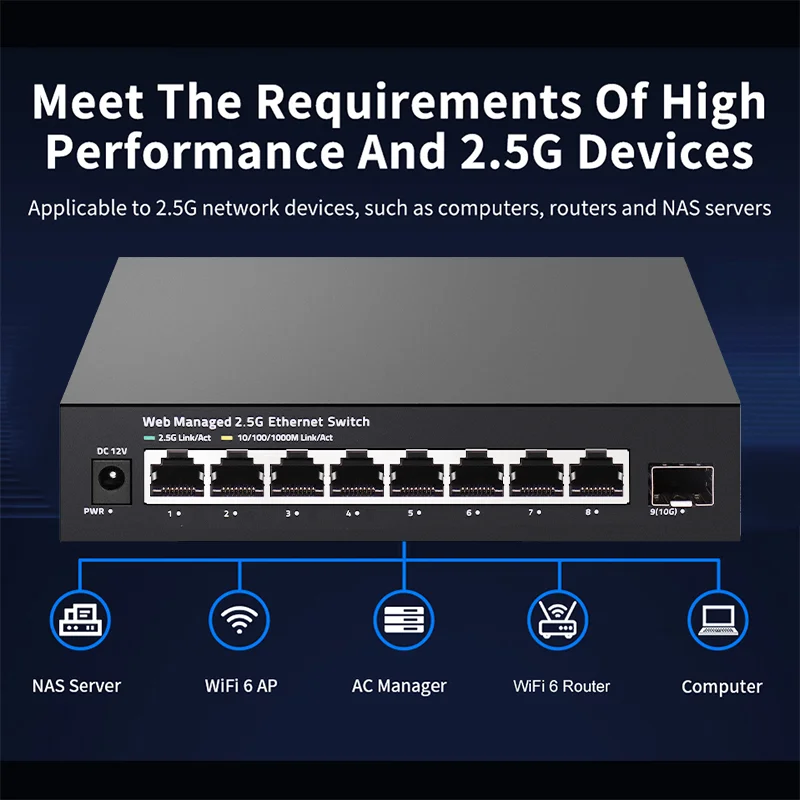 ONTi 2.5GbE 관리형 스위치, 8포트, 2.5G - Sfp+ 10G Managed Switch 8 Port 리뷰 및 가격