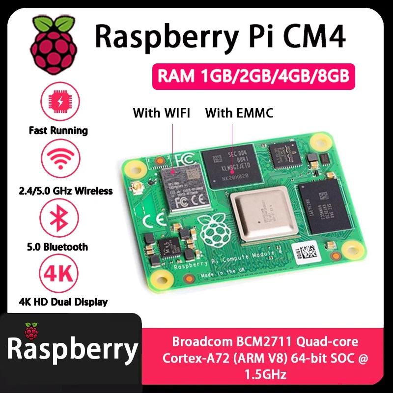 라즈베리 파이 CM4 1GB/2GB/4GB/8GB RA - Raspberry Pi Cm4 8Gb Ram 32Gb Emmc Wifi 리뷰 및 가격