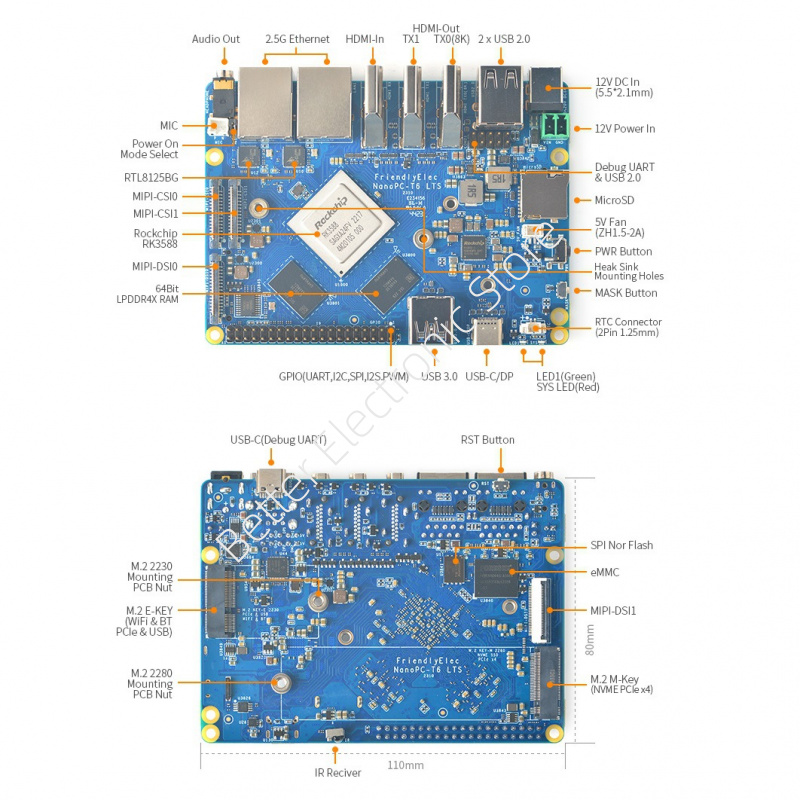 TopElec NanoPC-T6 LTS 개발 보드 -  - Nanopc T6 16Gb 리뷰 및 가격