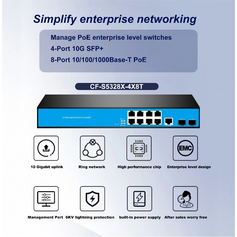 12포트 8/PoE 4/10G SFP L3 관리형 네트 - Sfp+ 10G Managed Switch 8 Port 리뷰 및 가격