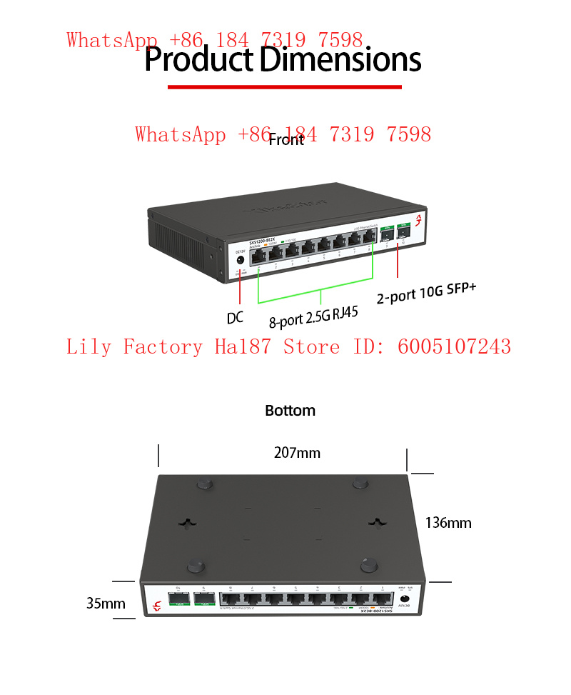 XikeStor 8*2.5G RJ45 2*10G SFP - Sfp+ 10G Managed Switch 8 Port 리뷰 및 가격